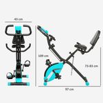 Bicicleta-estatica-SportNow-diseño-plegable-con-respaldo-azul-109x43x97-cm