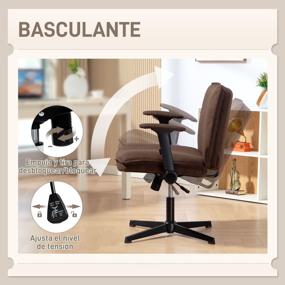 Silla-de-oficina-Nori-Homcom-altura-ajustable-inclinable