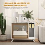 Arenero-MisMiss-PawHut-con-puerta-de-sisal-y-compartimento-blanco-natural-63x77x50-cm