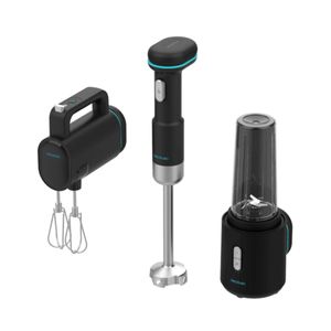 Set 3 batidoras BlendGo Pack Cecotec batidora de mano + batidora de vaso + varillas negro