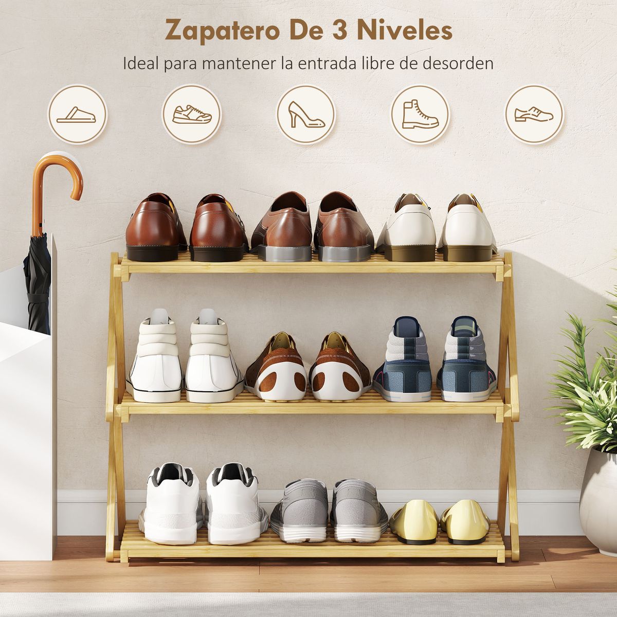 Zapatero-Leslie-Homcom-3-niveles-diseño-plegable-natural-455x60x29-cm-
