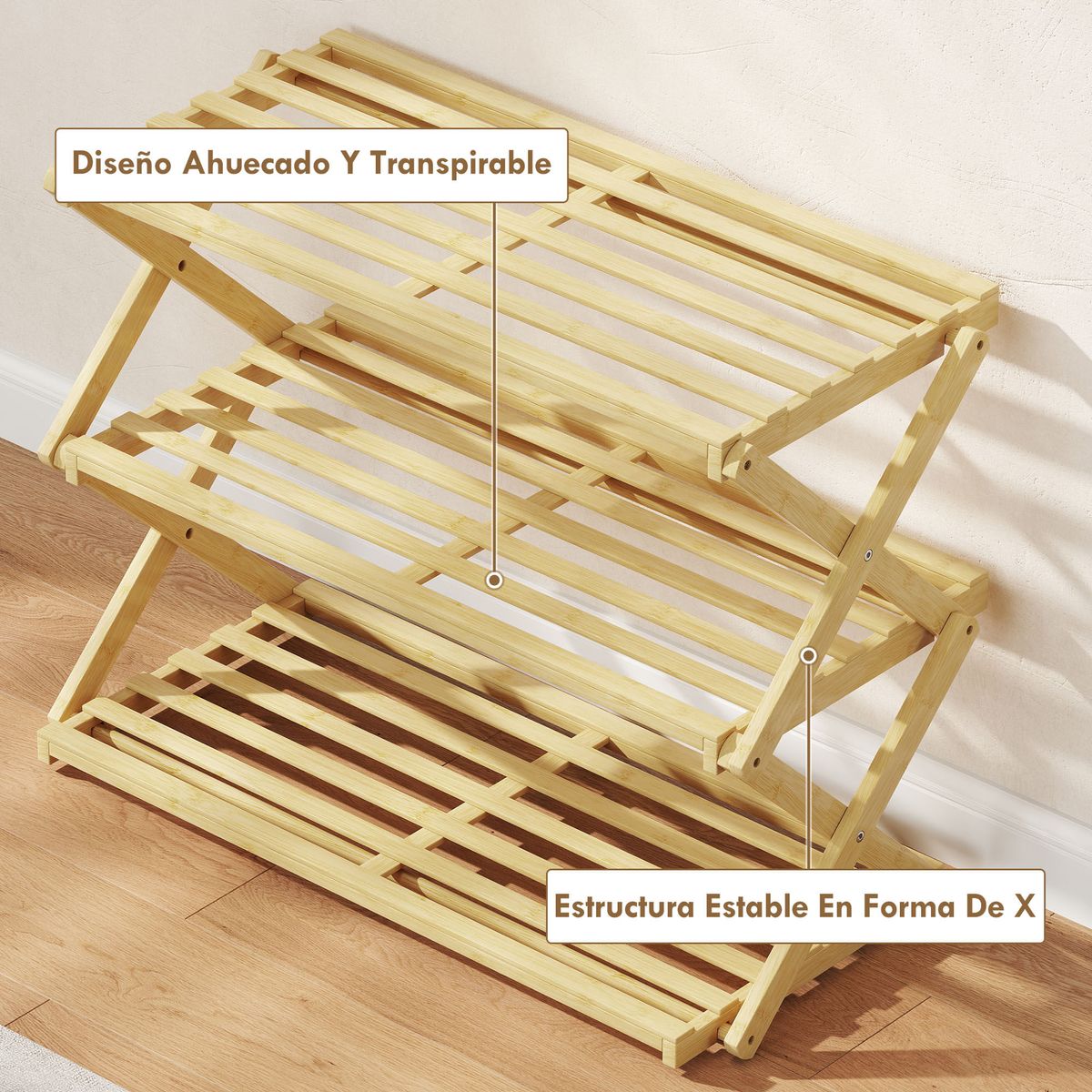 Zapatero-Leslie-Homcom-3-niveles-diseño-plegable-natural-455x60x29-cm-