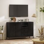 Aparador-Gales-Homcom-3-puertas---3-cajones-negro-90x1435x40-cm-