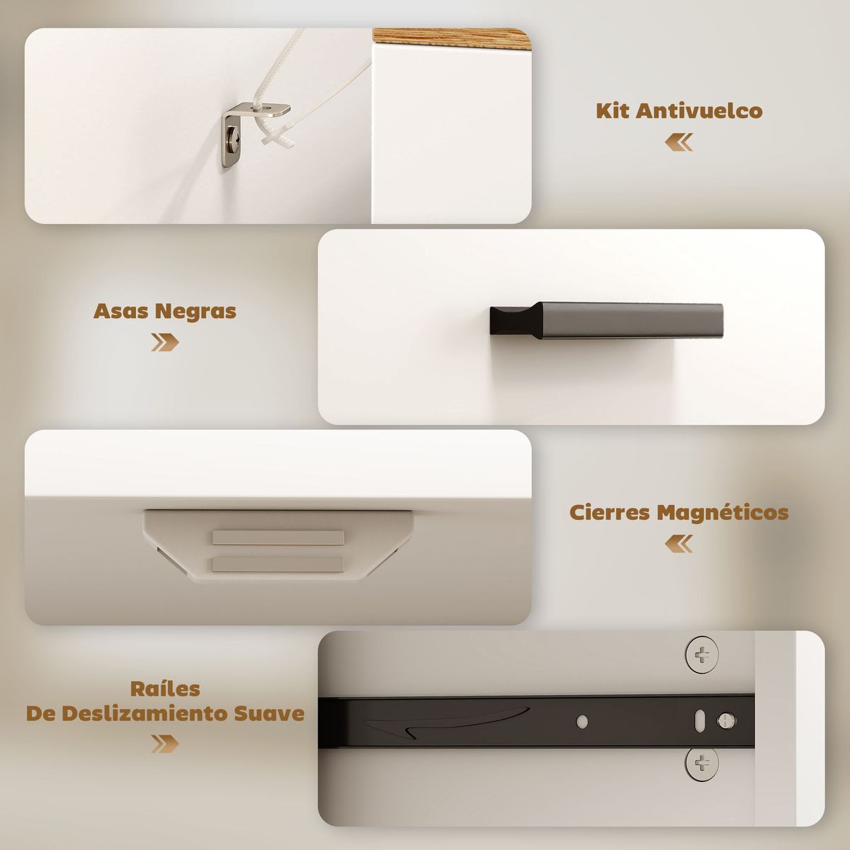 Aparador-Venecia-Homcom-2-cajones---2-puertas-blanco-natural-903x686x35-cm