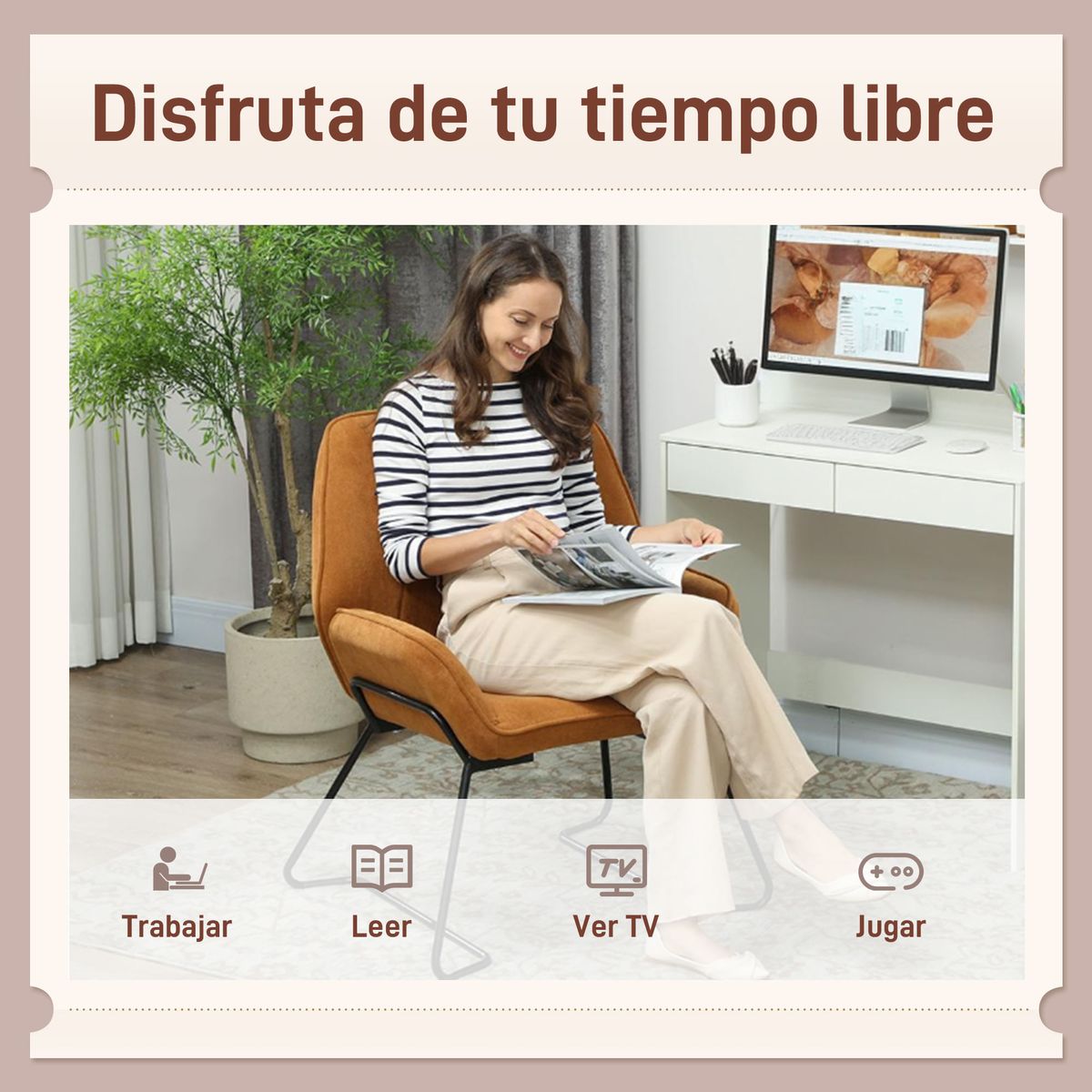 Butaca-Mayra-Homcom-patas-U-marron-87x70x675-cm