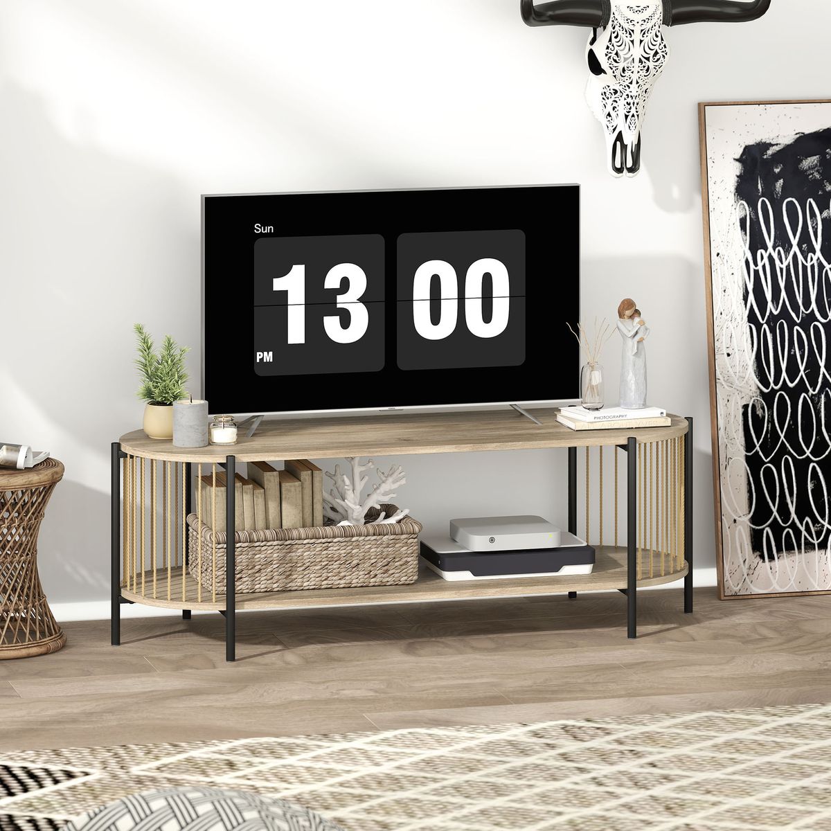 Mueble-de-TV-Sumi-Homcom-ambientada