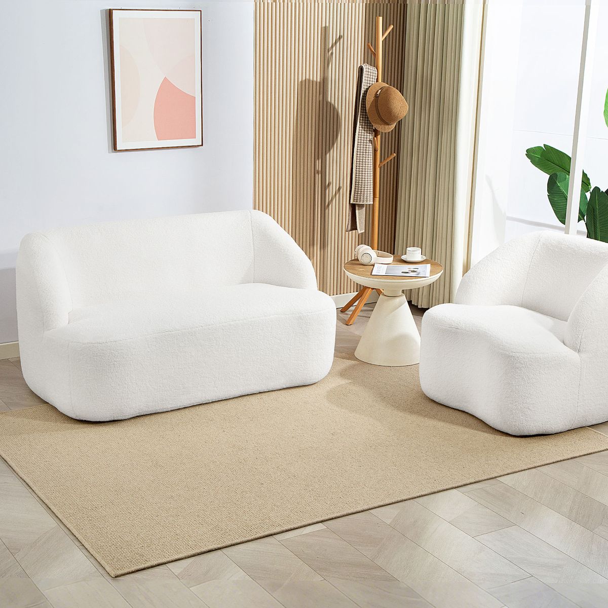 Sofa-Ami-Homcom-2-plazas-tapizado-borreguito-ambientada-sofa