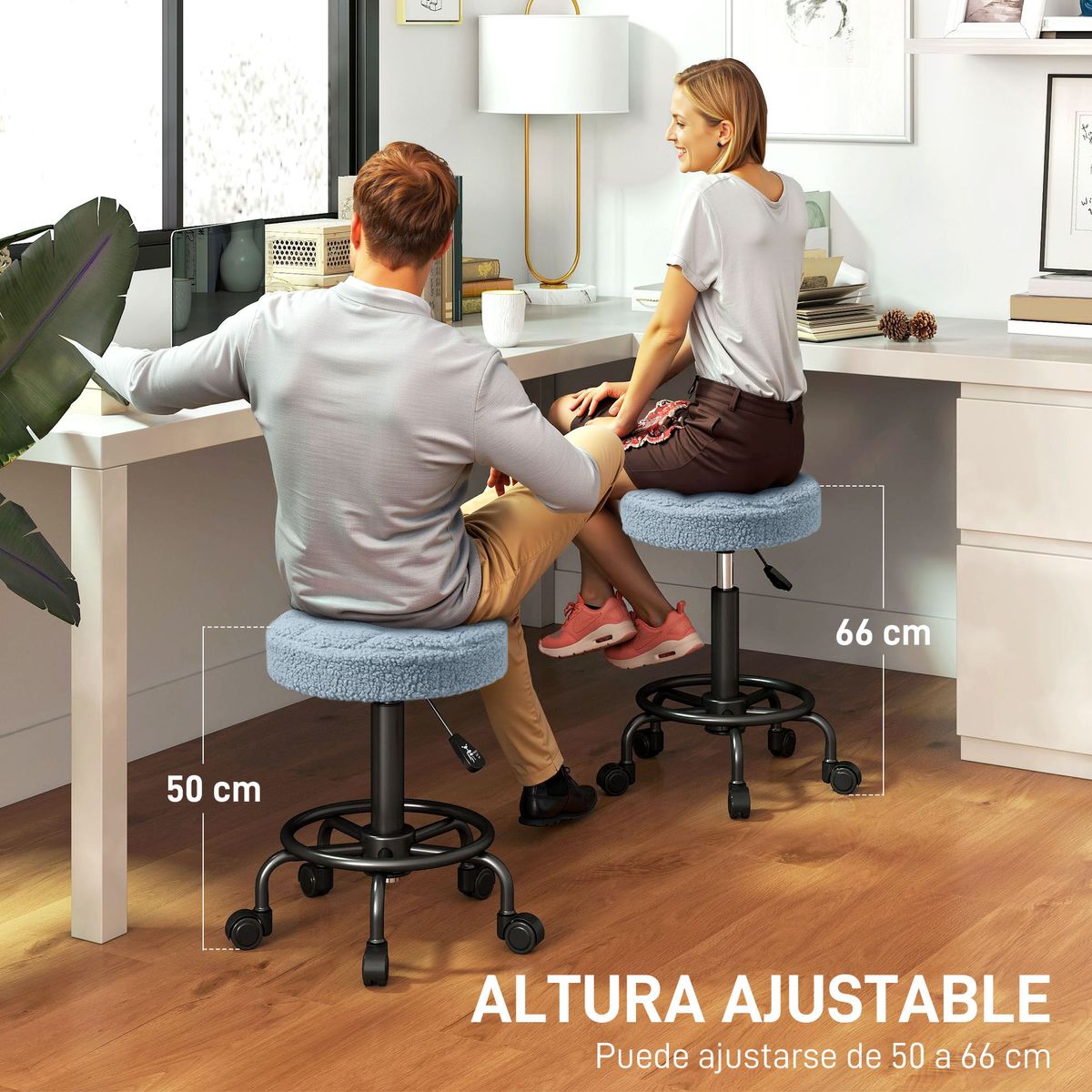 Taburete-Wall-Homcom-diseño-giratorio