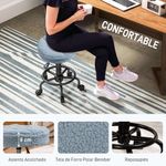 Taburete-Wall-Homcom-diseño-giratorio