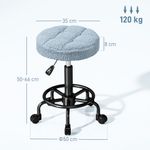 Taburete-Wall-Homcom-diseño-giratorio-medidas