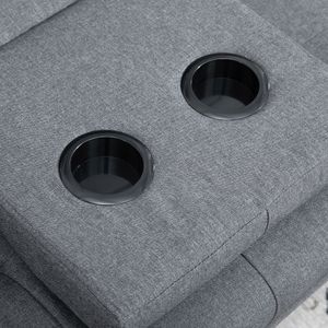 Sofá cama Cotton Homcom 3 plazas respaldo ajustable 78x181x77 cm