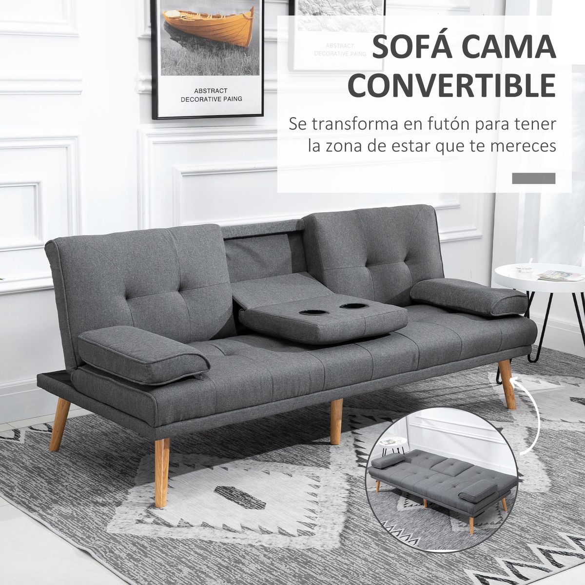 Sofa-cama-Cotton-Homcom-3-plazas-respaldo-ajustable-gris-oscuro-78x181x77-cm