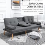 Sofa-cama-Cotton-Homcom-3-plazas-respaldo-ajustable-gris-oscuro-78x181x77-cm