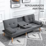 Sofa-cama-Cotton-Homcom-3-plazas-respaldo-ajustable-gris-oscuro-78x181x77-cm