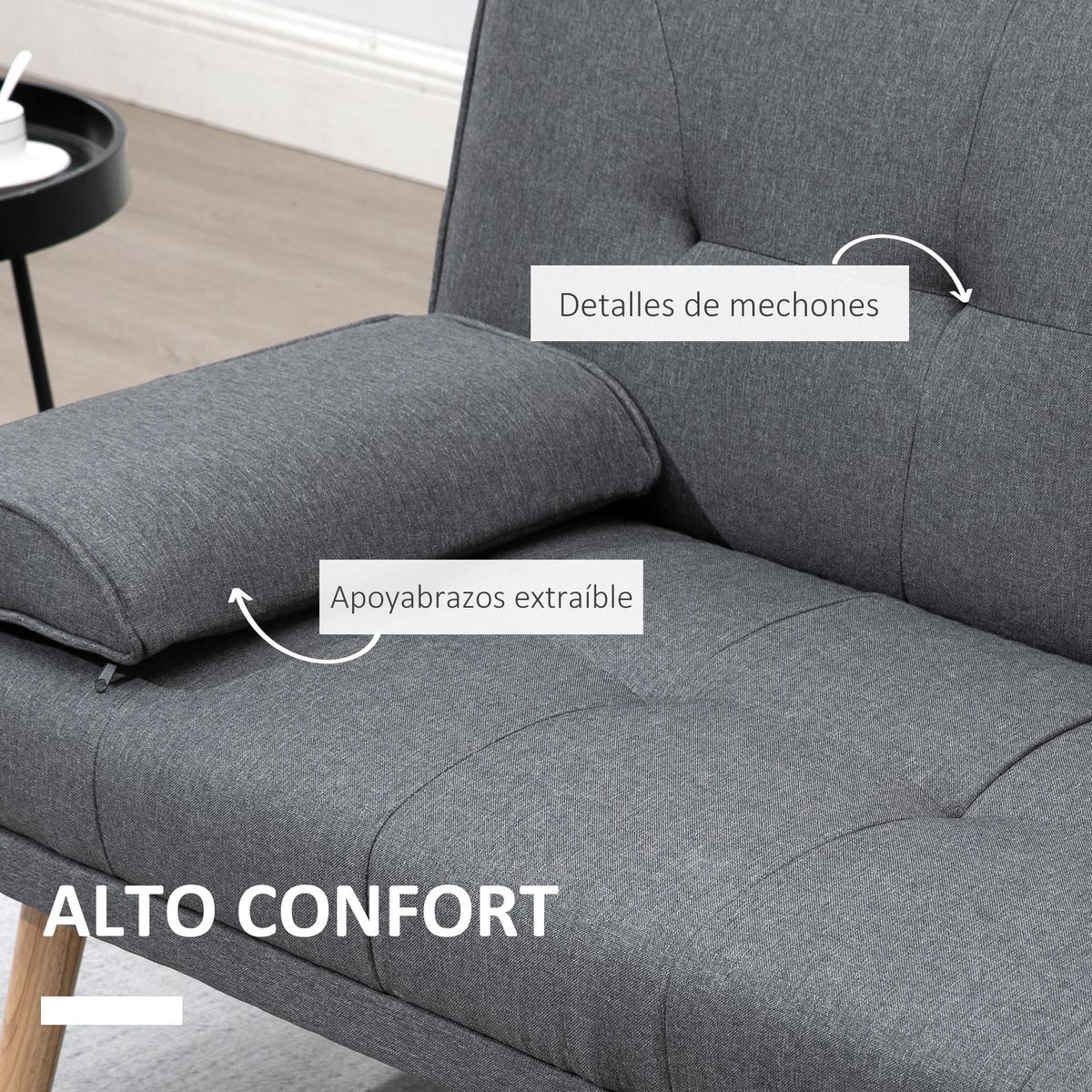 Sofa-cama-Cotton-Homcom-3-plazas-respaldo-ajustable-gris-oscuro-78x181x77-cm