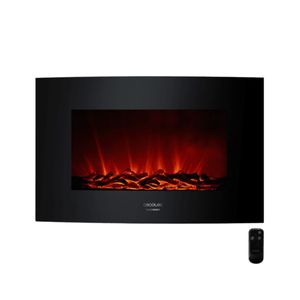 Chimenea eléctrica Cecotec Ready Warm 3510 Curved Flames 2000W mando a distancia 35’’ negro