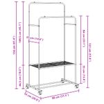 Perchero-Eddie-2-barras---2-estantes-blanco-156x80x53-cm-