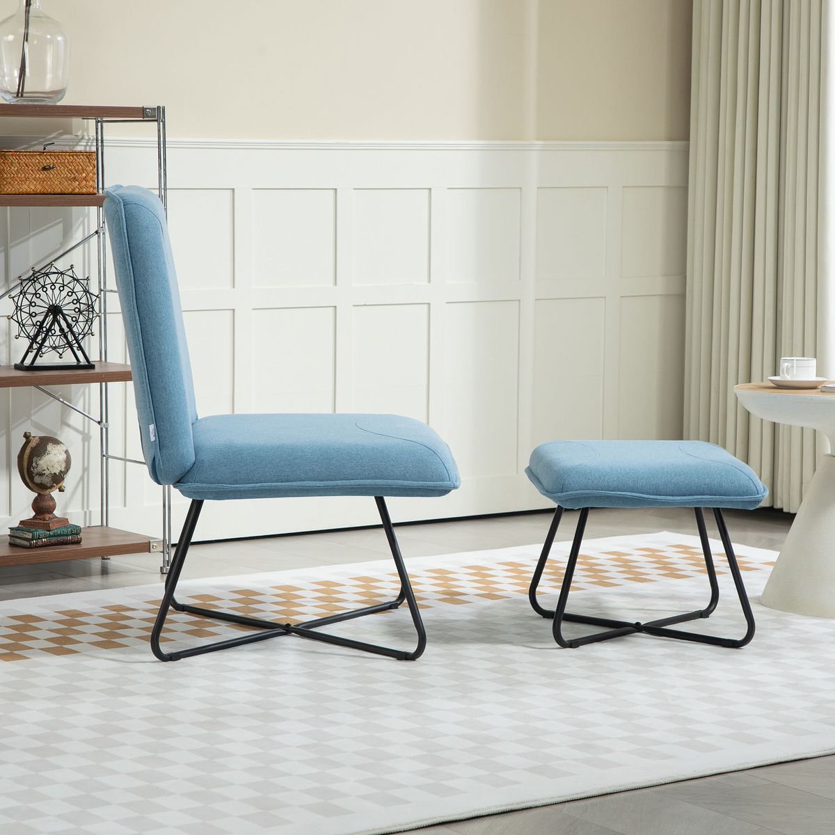 Butaca-Mistral-Homcom-con-reposapies-perfil