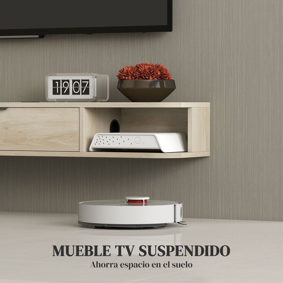 Mueble-de-TV-Rocaya-Homcom-instalacion-en-pared