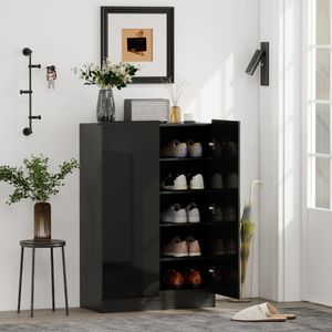 Zapatero Stelara Homcom 2 puertas 20 pares negro 103x72x34,5 cm