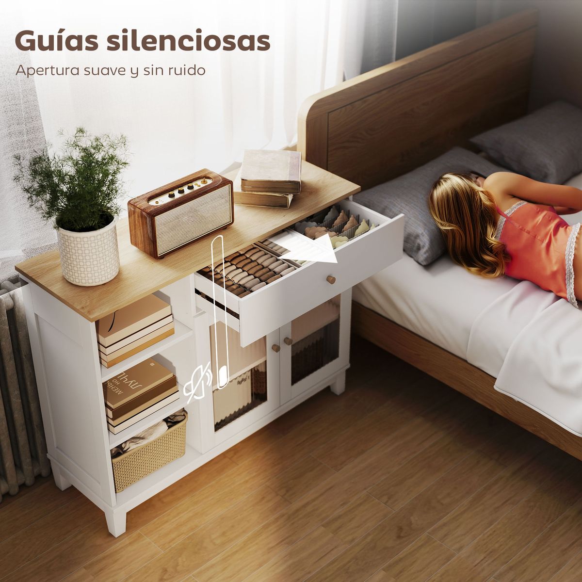 Aparador-Nuvem-Homcom-2-puertas