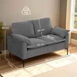 Sofa-Virelli-Homcom-2-plazas-medidas