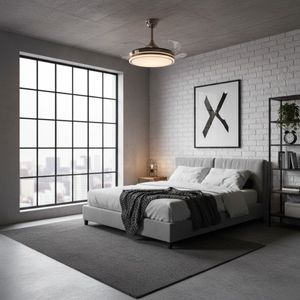 Ventilador de techo New Asgard Bel Air 72W 4 aspas retráctiles marrón Ø108 cm