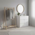 Comoda-Low-Cost-3-cajones-blanco-80x77x38-cm-ambientada-vestidor