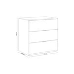 Comoda-Low-Cost-3-cajones-blanco-80x77x38-cm-medidas