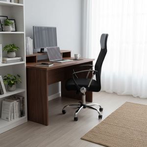 Silla de oficina Powerbasics Mesh respaldo reclinable negro 114-124x57x56 cm