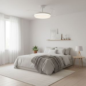 Ventilador de techo Luxor Bel Air 72W 4 aspas retráctiles blanco Ø108 cm