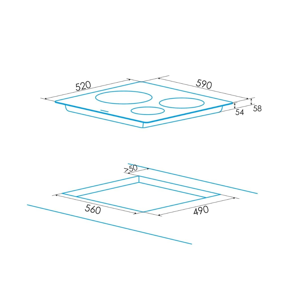 Vitroceramica-Edesa-EVT6328R-5700W-medidas