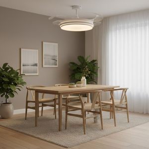 Ventilador de techo Kioto Bel Air 72W 4 aspas retráctiles Ø108 cm