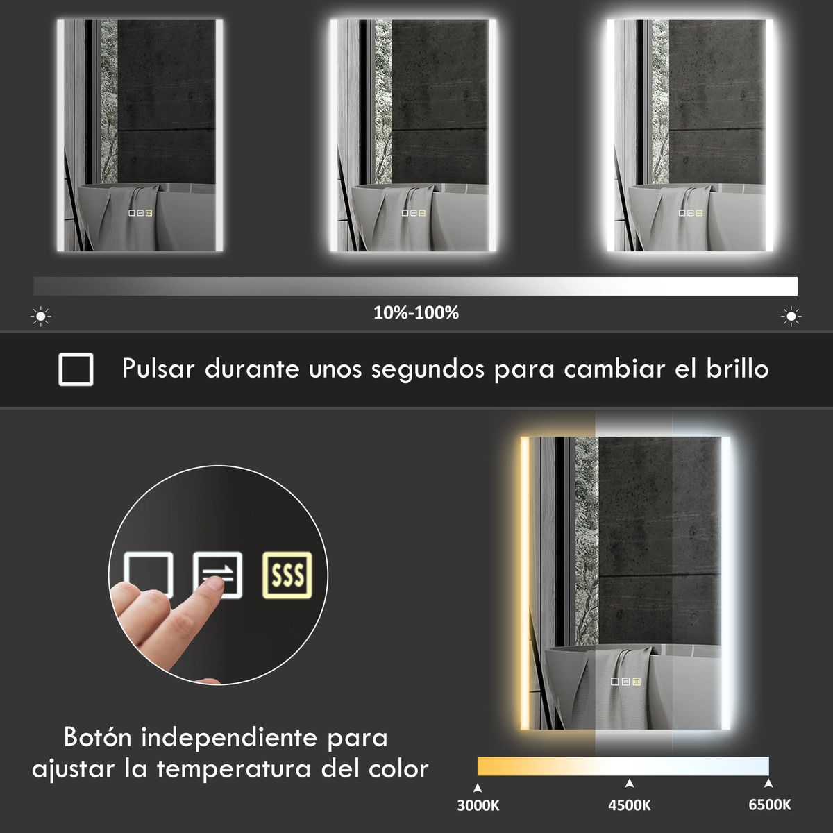 Espejo-de-baño-Mira-Homcom-luz-LED-3-temperaturas-vidrio-templado-50x70x3-cm