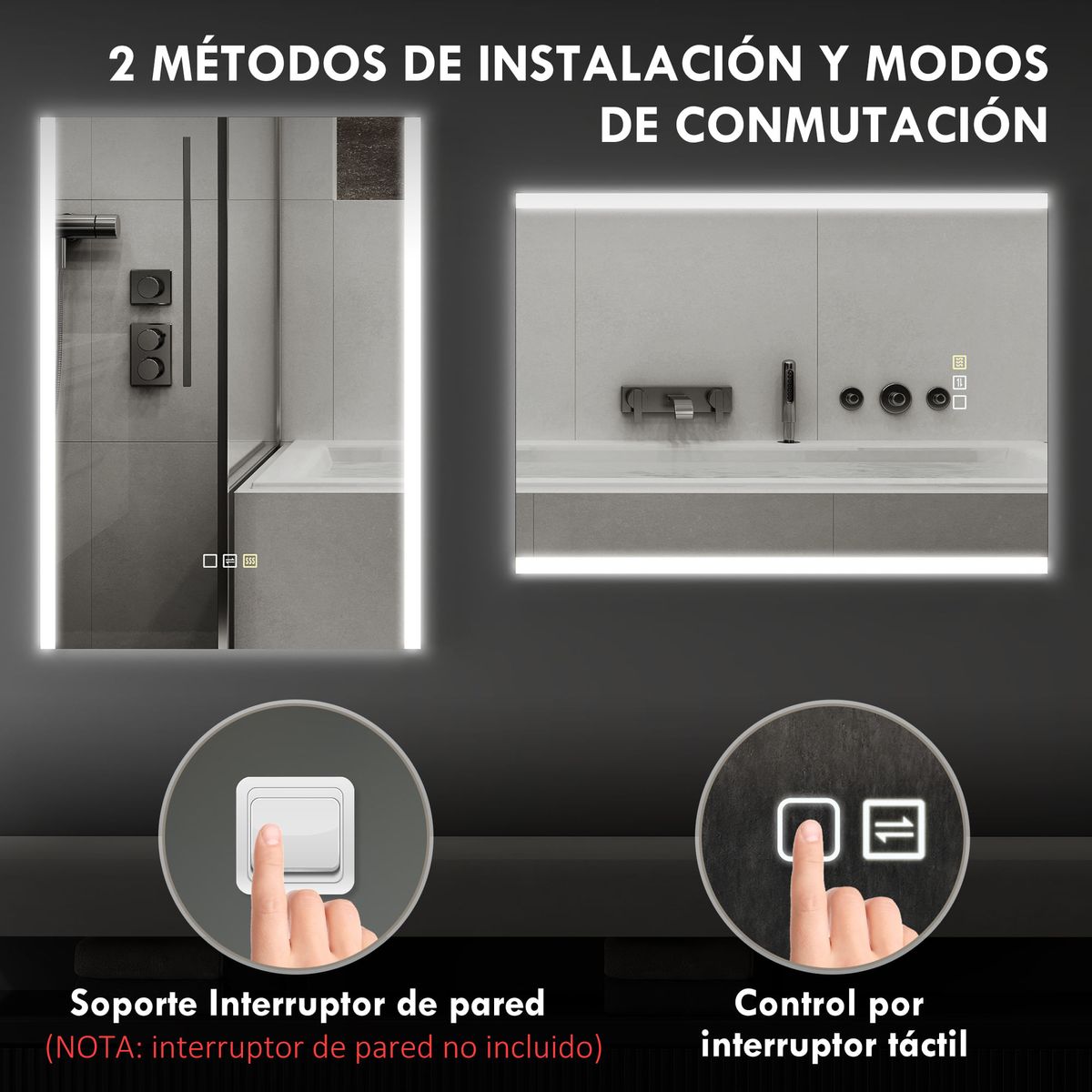 Espejo-de-baño-Mira-Homcom-luz-LED-3-temperaturas-vidrio-templado-50x70x3-cm