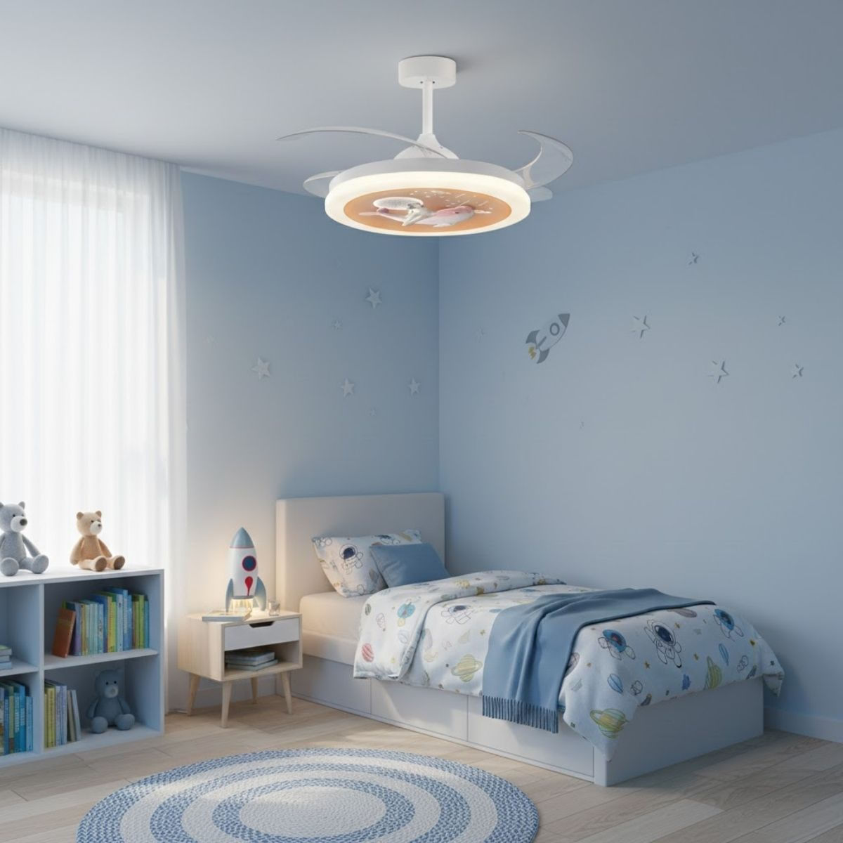 Ventilador-de-techo-infantil-Delfin-Mini-ambientada