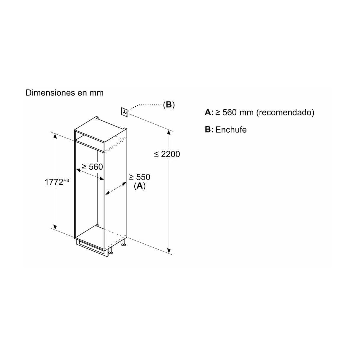 Frigorifico-combi-integrable-Balay-3KIE711S-medidas