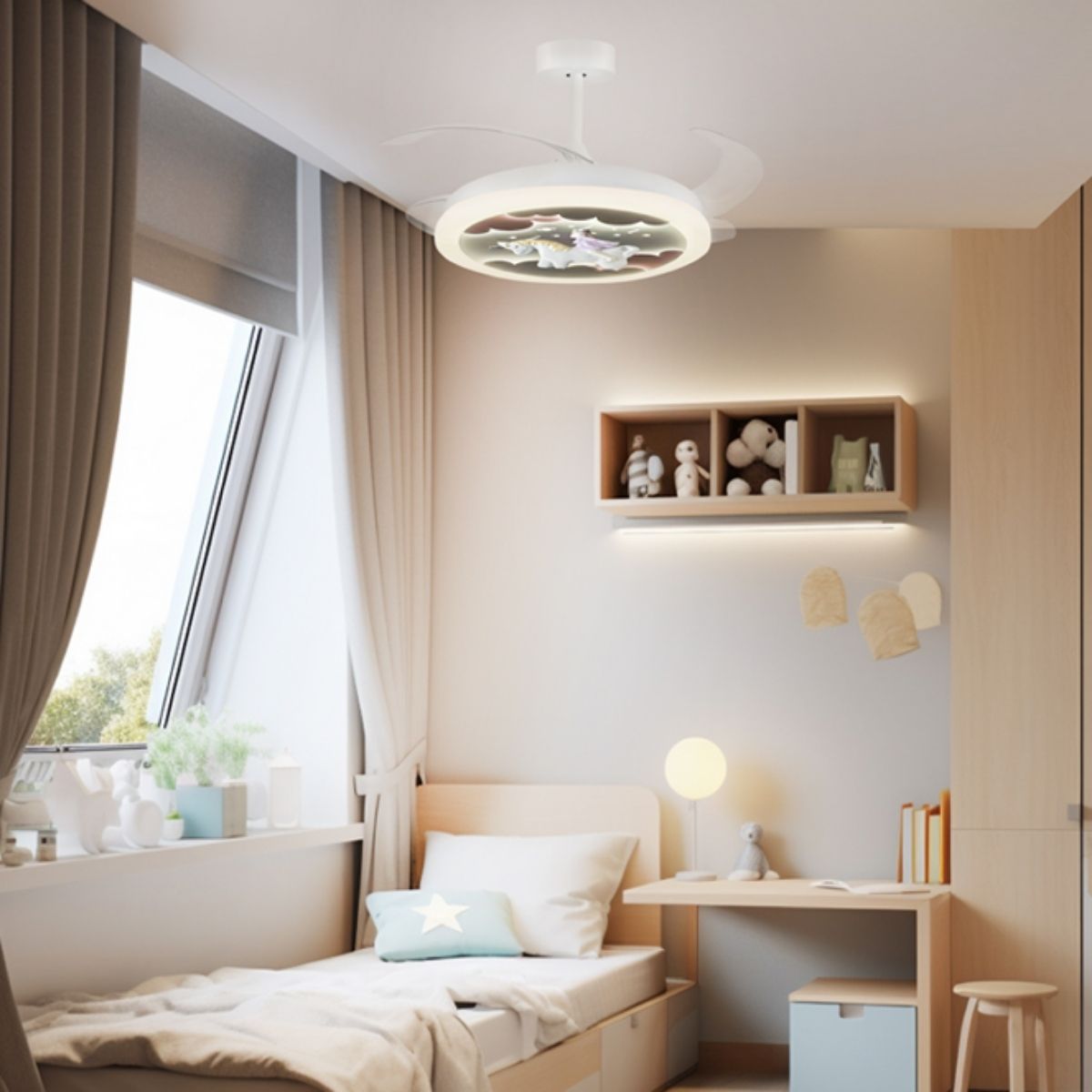 Ventilador-de-techo-infantil-Unicornio-Bel-Air-ambientada