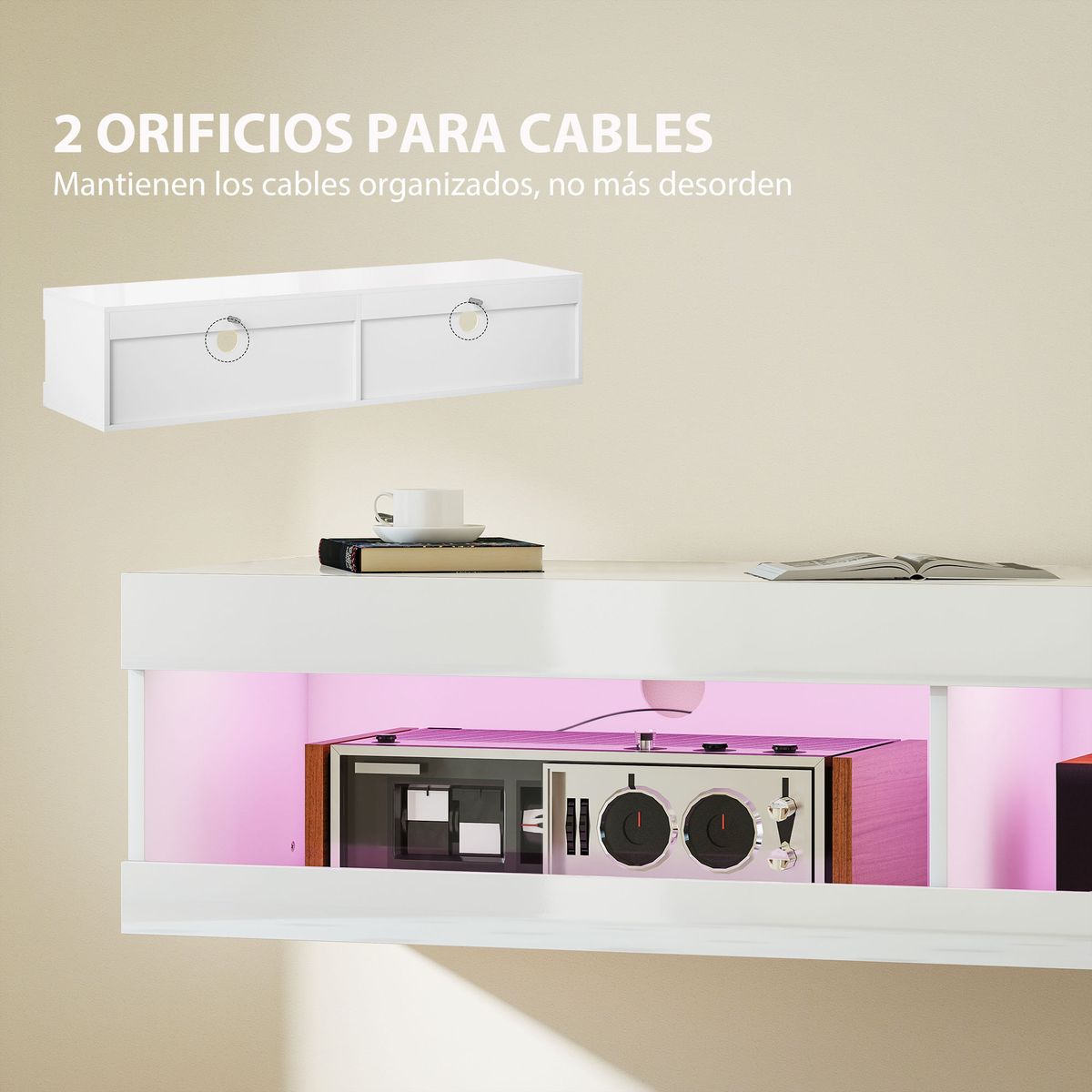 Mueble-de-TV-Tim-Homcom-2-compartimentos-color-rosa