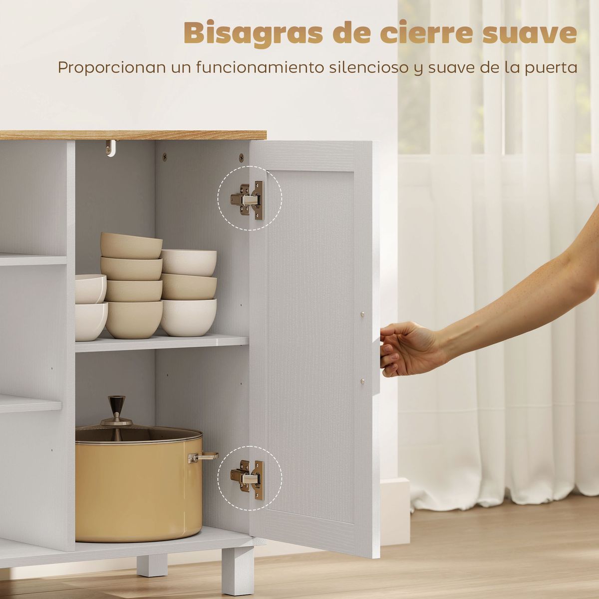 Aparador-Rema-Homcom-3-puertas