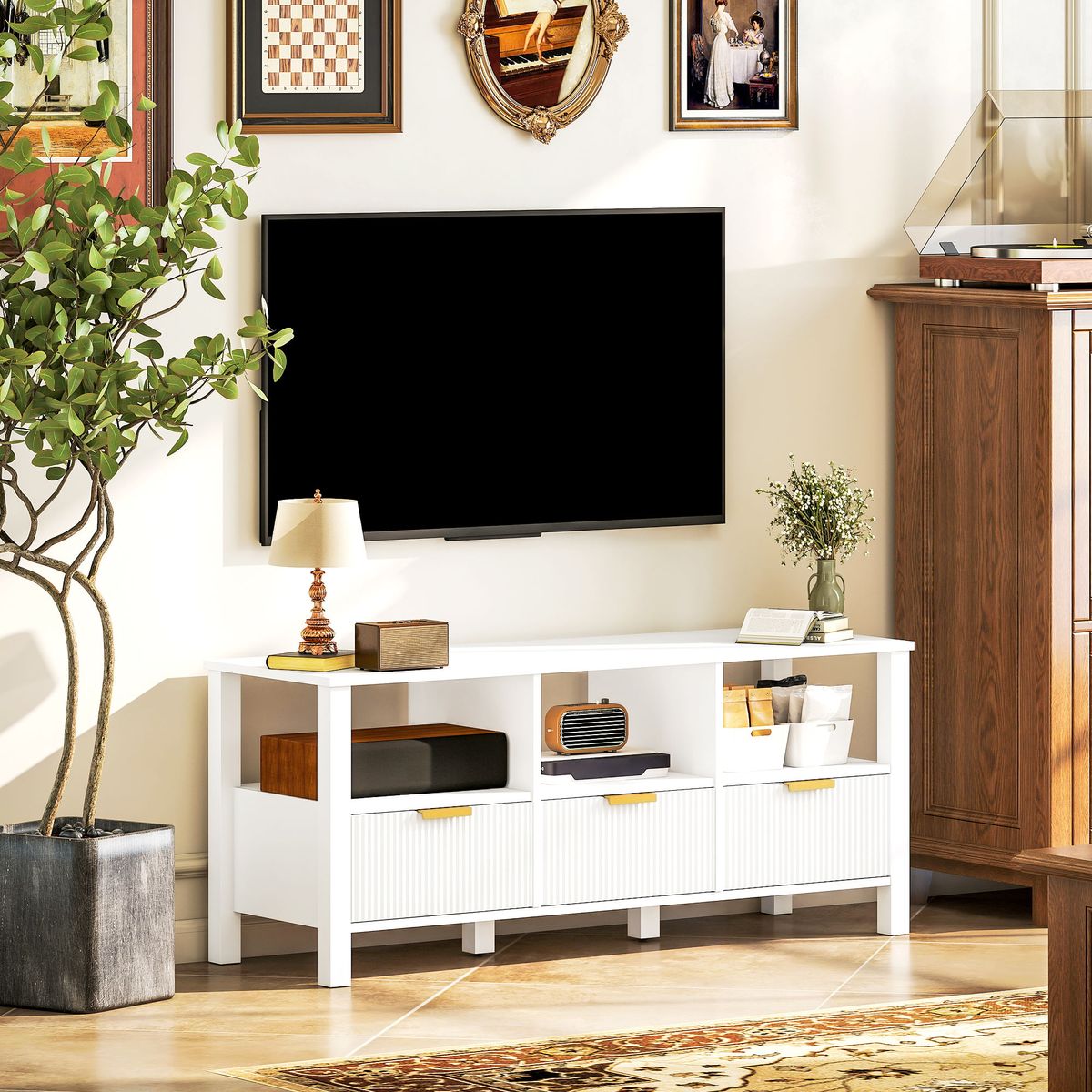 Mueble-de-TV-Kibha-Homcom-lateral-ambientada