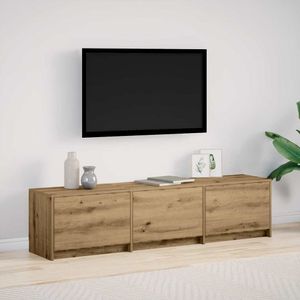 Mueble de TV Alberta 3 cajones + LED natural 40x165x34 cm