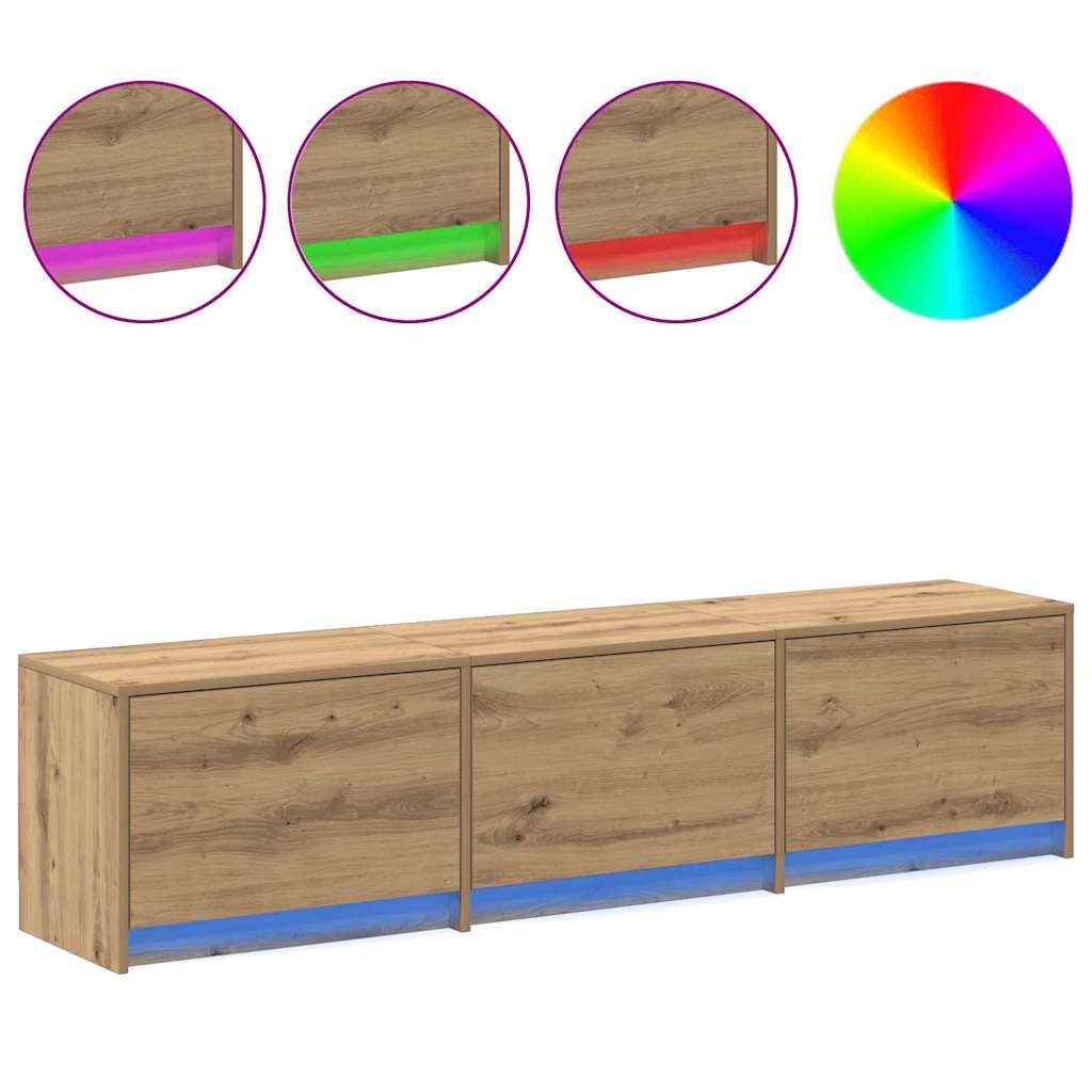 Mueble-de-TV-Alberta-3-cajones---LED-natural-40x165x34-cm-