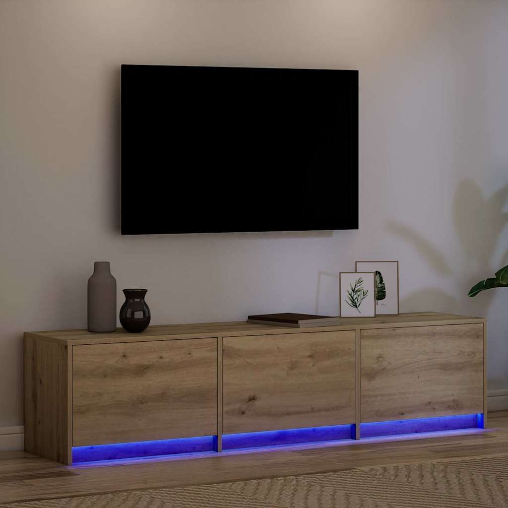 Mueble-de-TV-Alberta-3-cajones---LED-natural-40x165x34-cm-