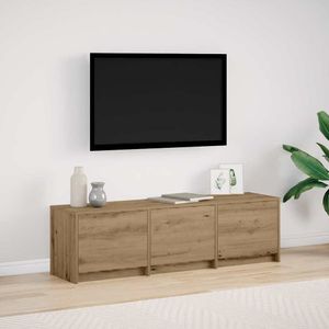 Mueble de TV Alberta 3 cajones + LED natural 40x140x34 cm
