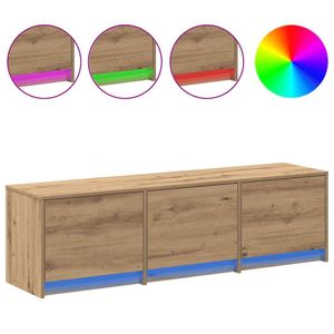 Mueble de TV Alberta 3 cajones + LED natural 40x140x34 cm