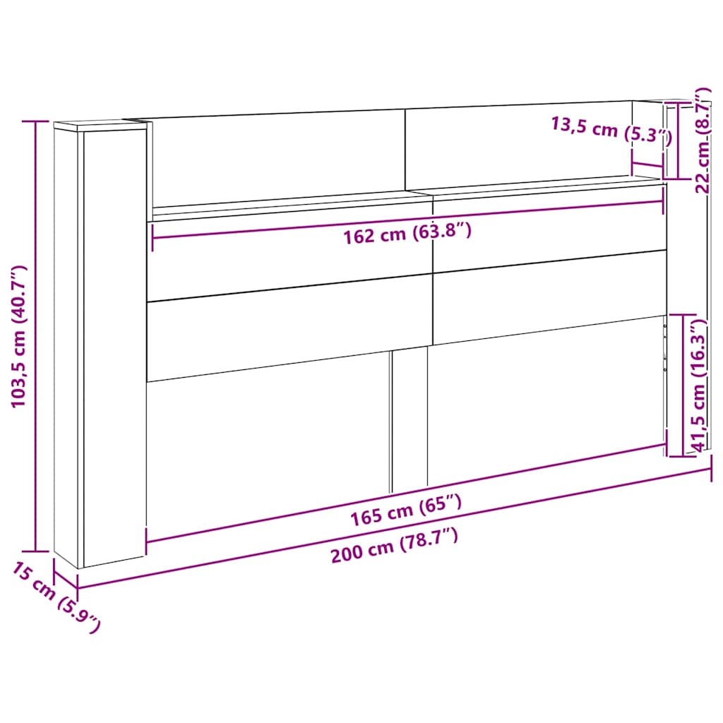 Cabecero-Alex-1-estante---LED-1035x200x15-cm-