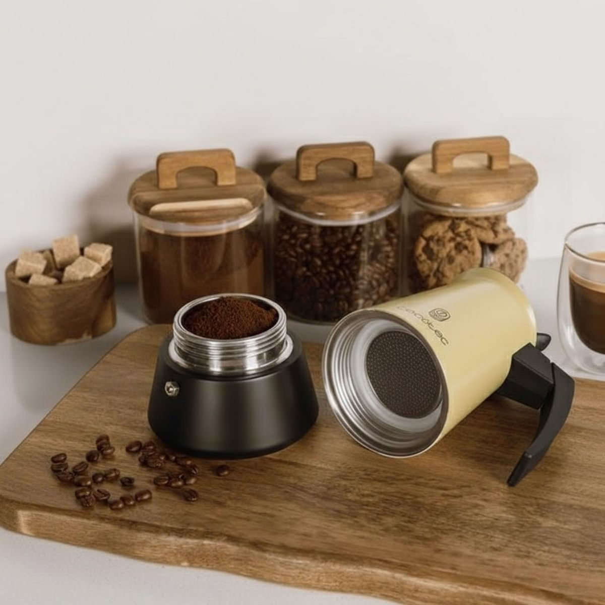 Cafetera-italiana-Piccolina-600-6-tazas-acero-inoxidable-beige-300-ml-