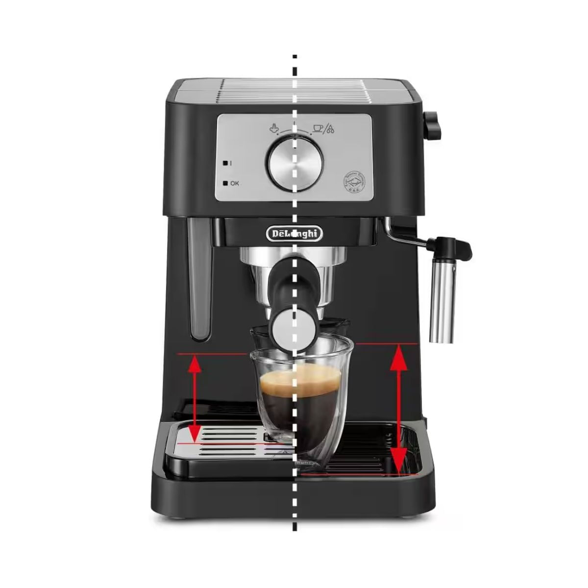 Cafetera-espresso-DeLonghi-Stilosa-altura-regulable