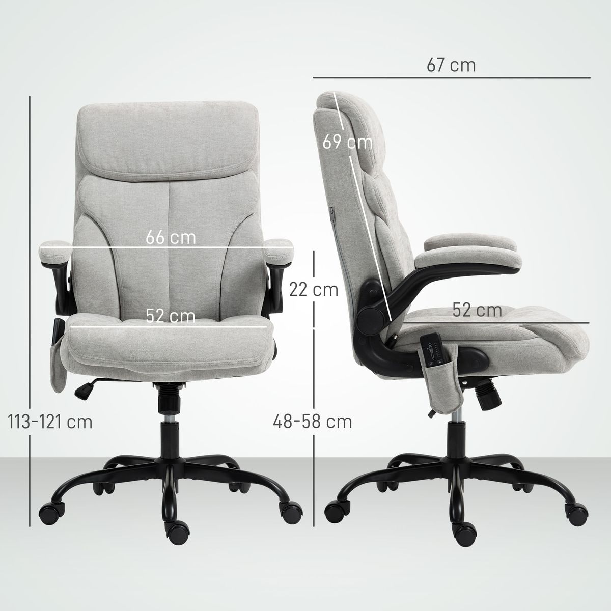 Silla-de-oficina-Niah-Homcom-medidas